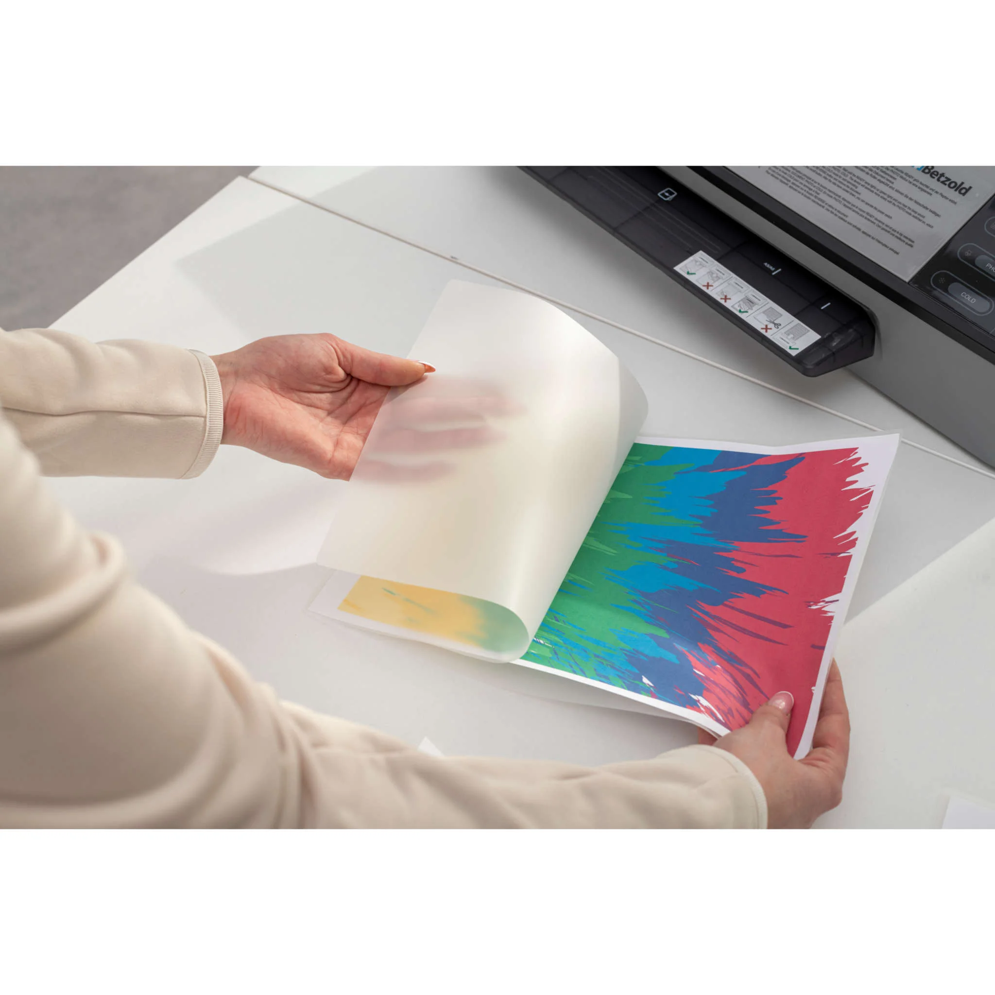 Farbdruck, Kunstdruck, Papierbogen, Drucklayout, Farbstreifen