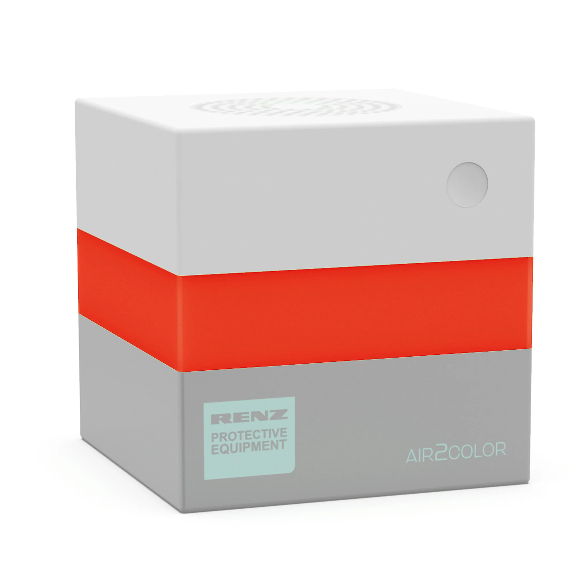 Box, Verpackung, rote Streifen, graue Box, Air2Color