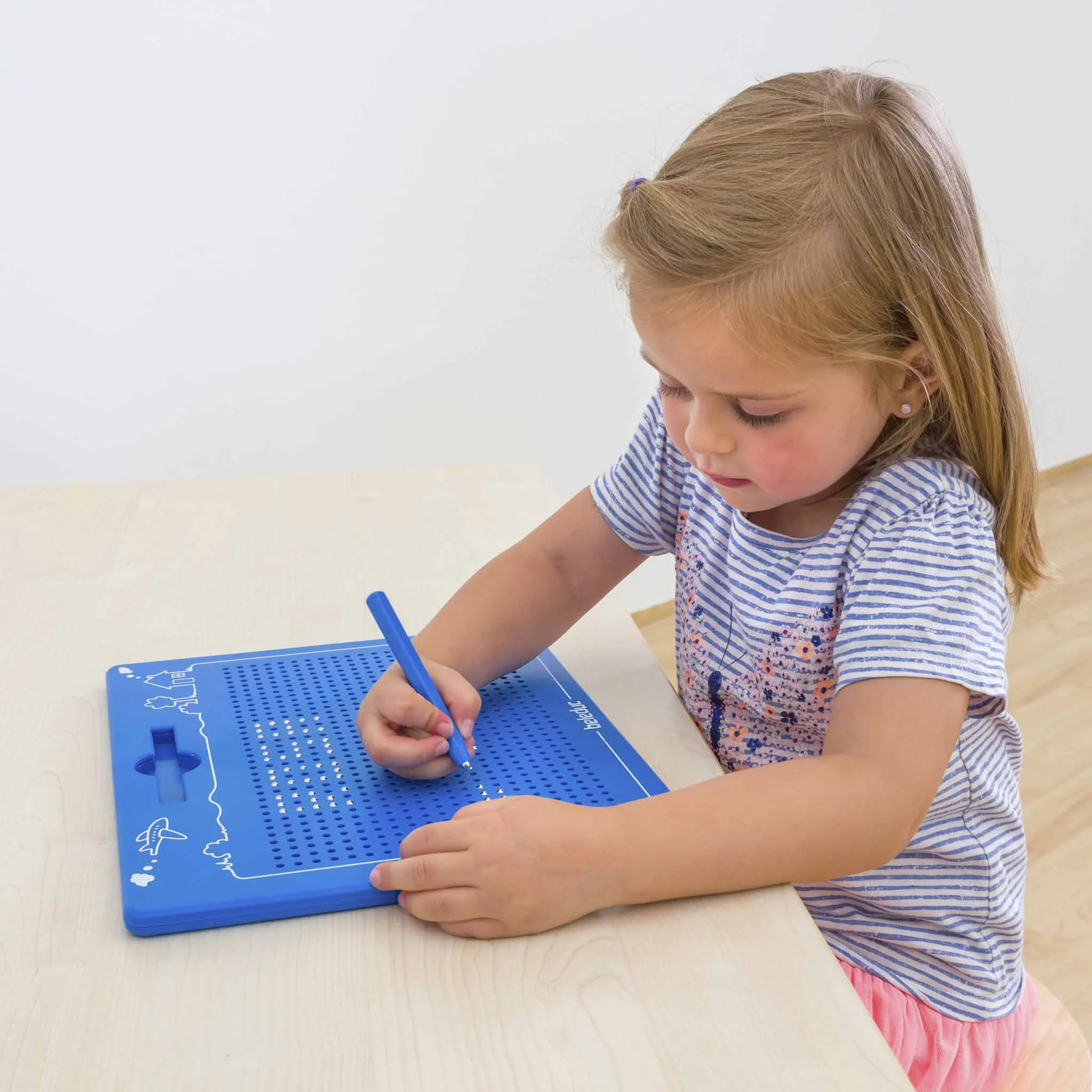 Kinderzeichentafel, Kunsttafel, Malboard, Blau, Marker
