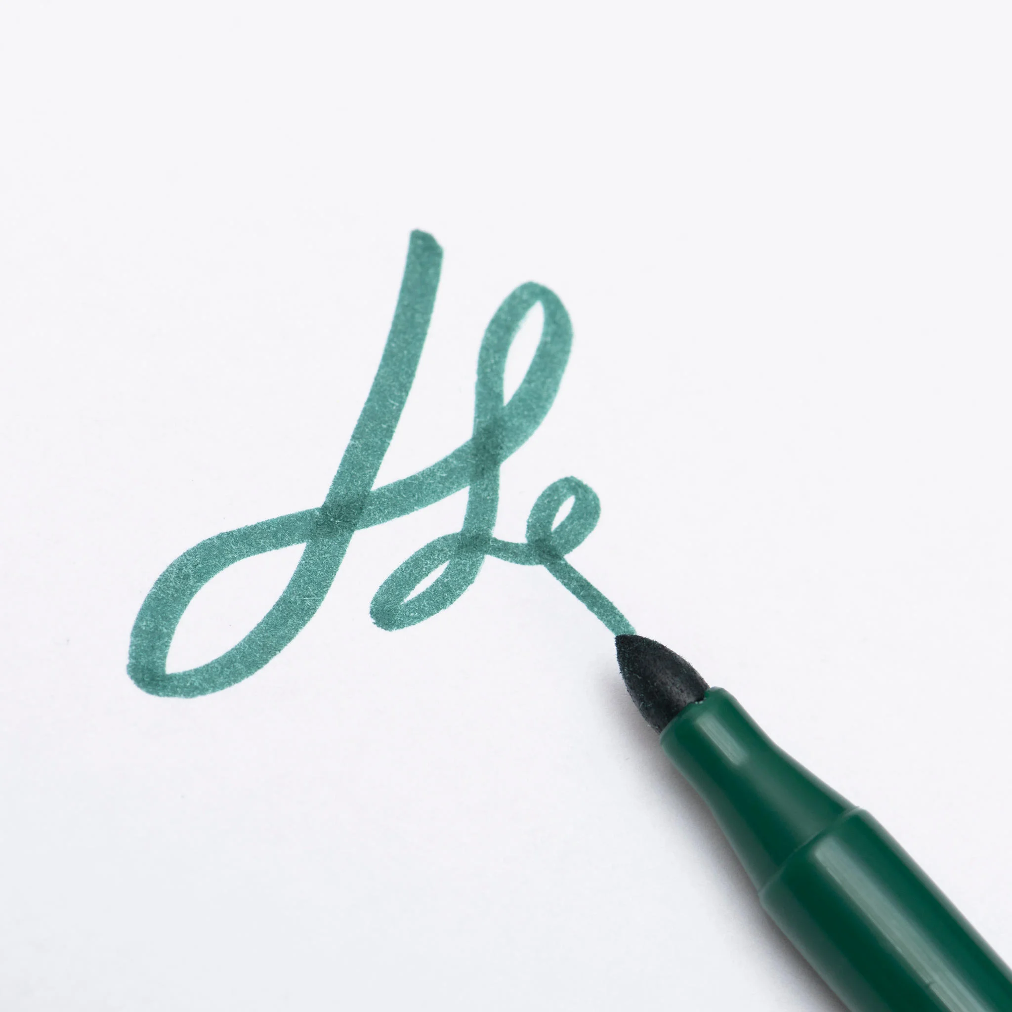 handwritten, Kalligraphie, Marker, Grün, Buchstabe