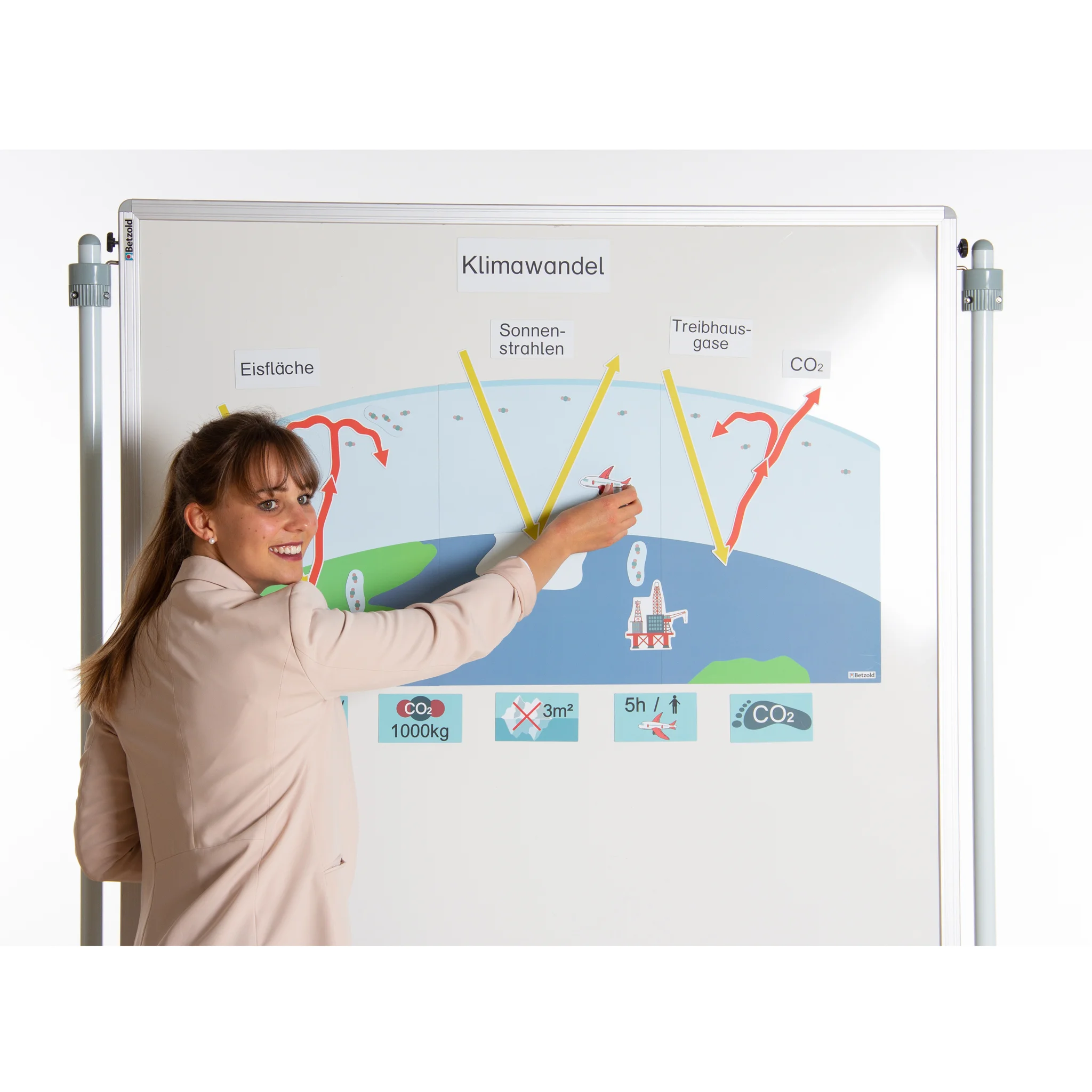 Lehrtafel, Klima Diagramm, Pädagogische Grafik, Wandtafel, Schulgrafik