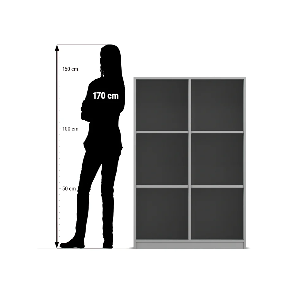 Wardrobe, Schrank, Vier-türig, dunkelgrau, Garderobe
