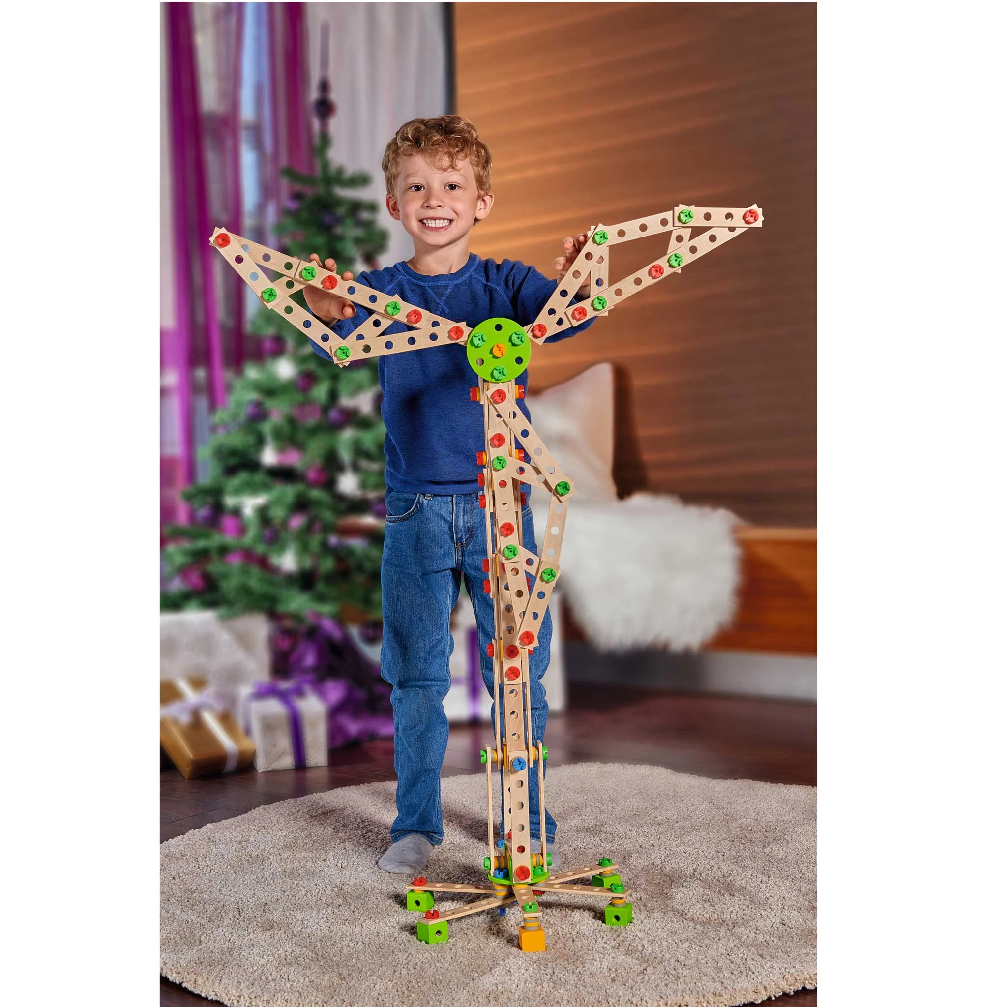 Konstruktion, Holzbausatz, Holzstäbe, Figurenbau, Spielzeugbau