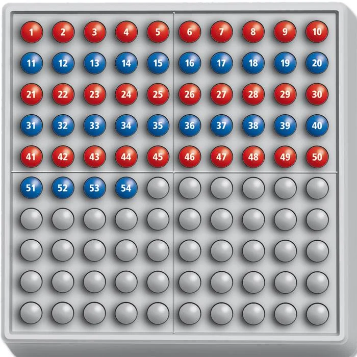 Mühlespiel, Elektronisches Spielboard, Geduldsspiel, Nr. 1-50 Punkte, blaue rote Spielkugeln