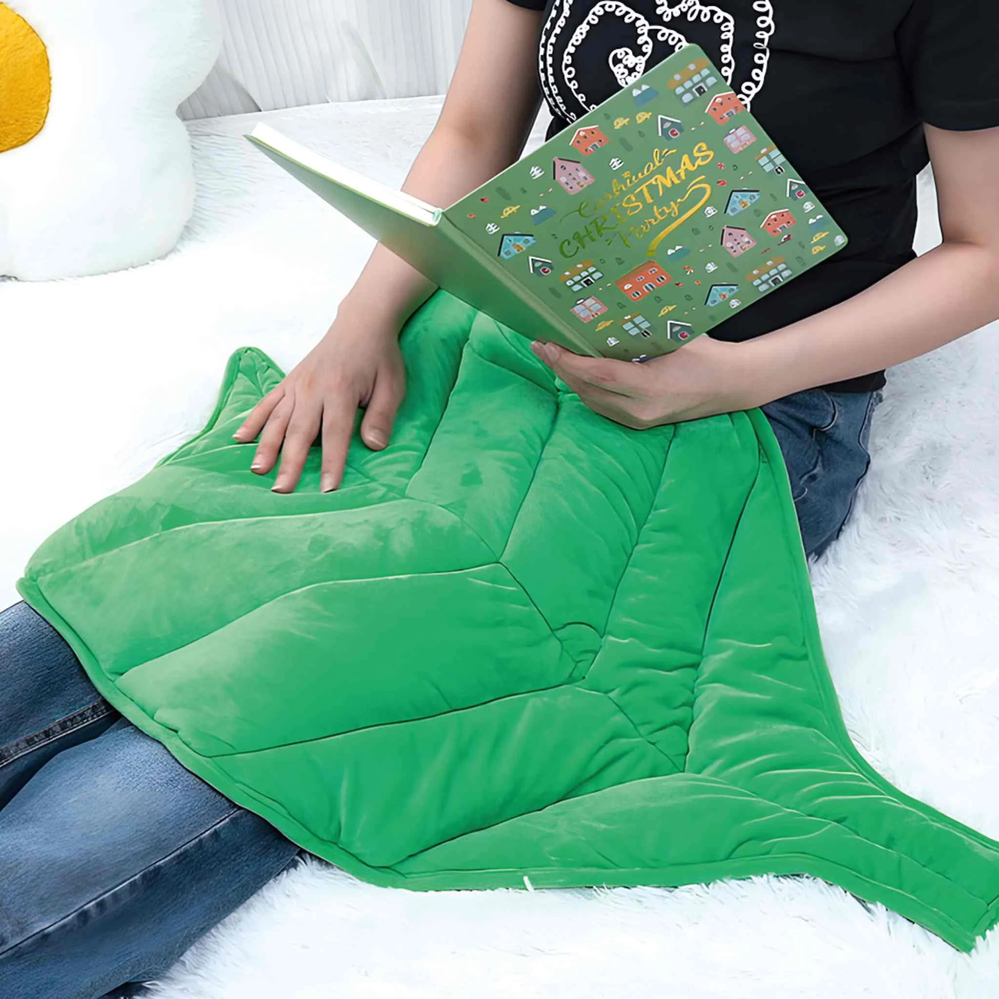 Decke, Kuscheldecke, Grün, Flauschig, Lesen