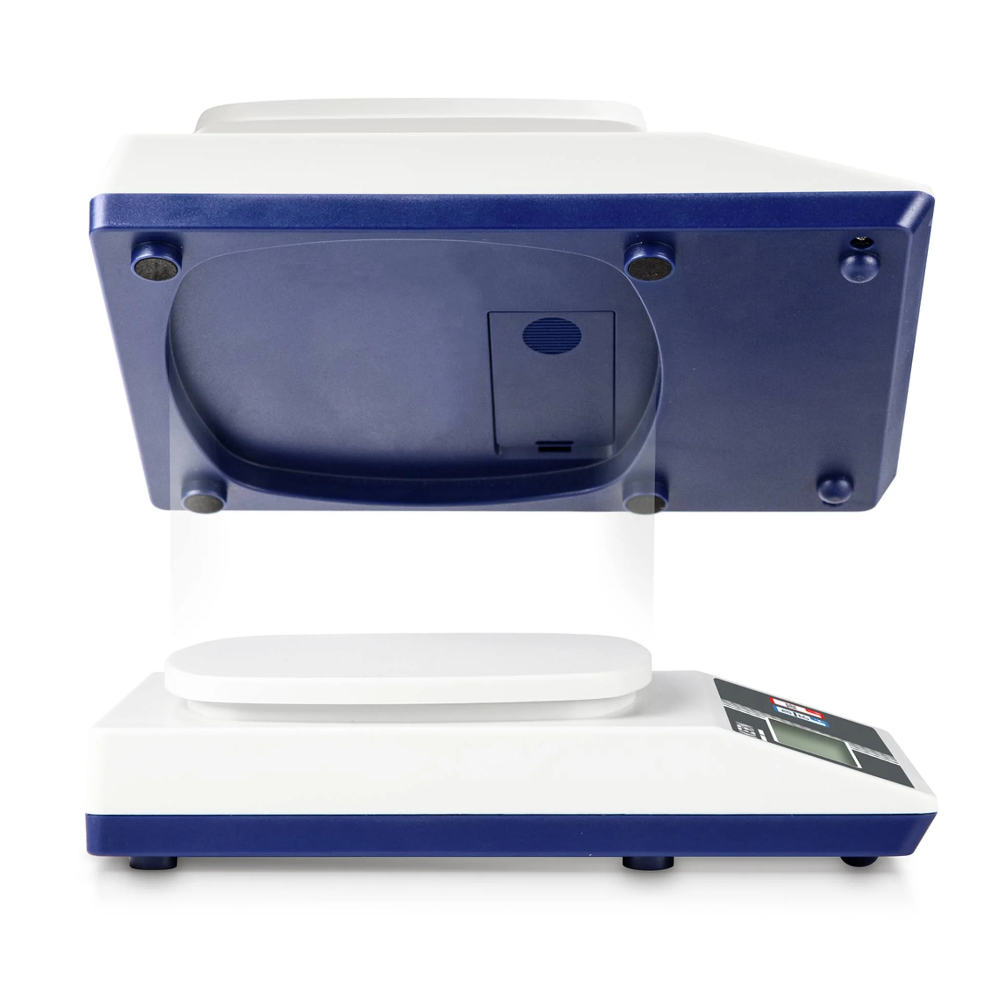 Laborwaage, Analytische Waage, Digitale Waage, blau-weiß, kompakt