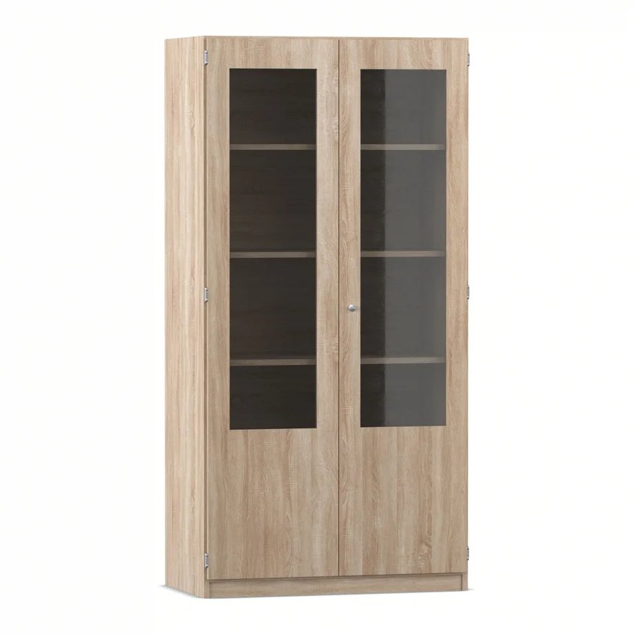 Vitrine, Glasfront, Schrank, Vollholz, Regal mit Glas