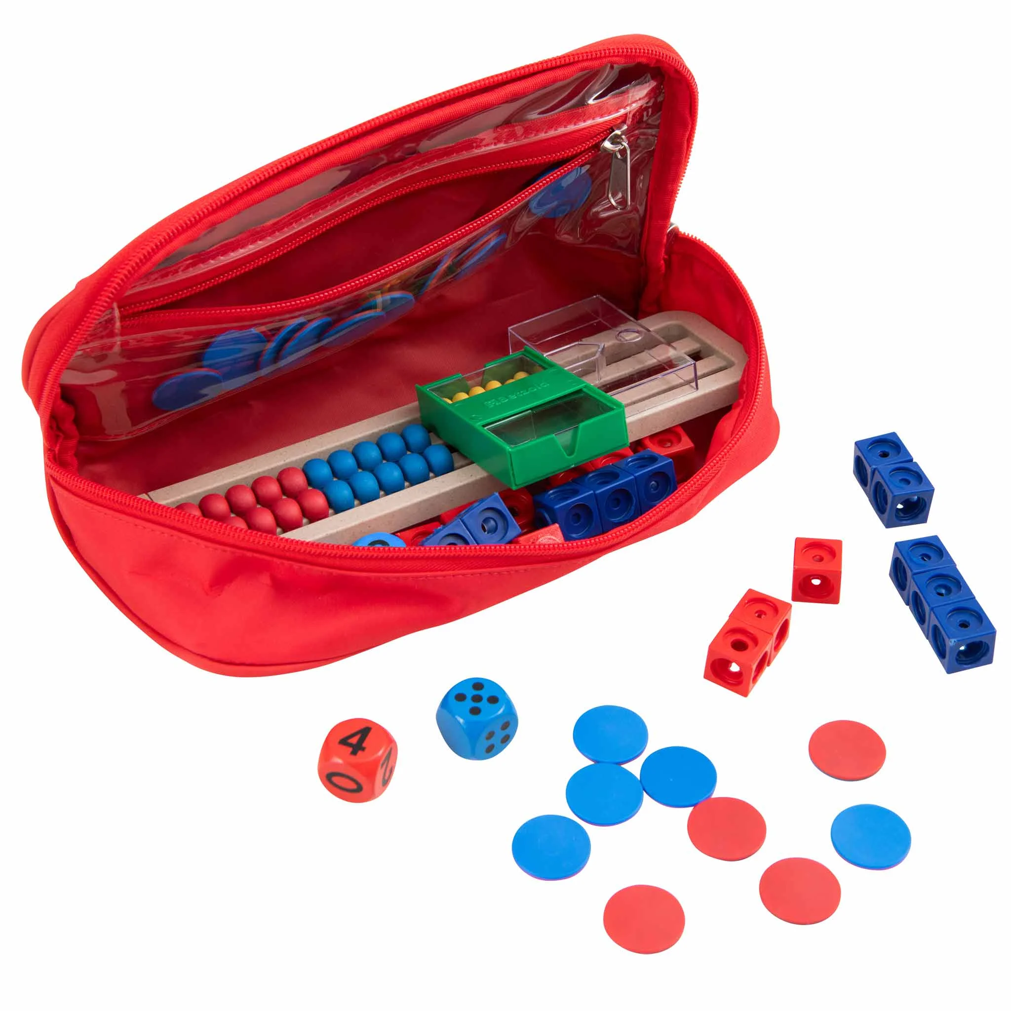 Lernspielzeug, Bildungsspiel, Zahlenwürfel, Bausteine, Sortierchips