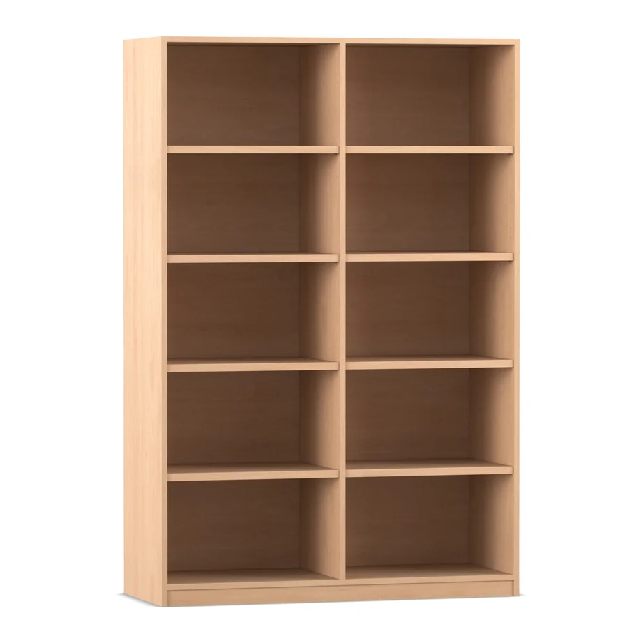 Regal, Bücherregal, Holzregal, Regal mit Fächern, Stauraum