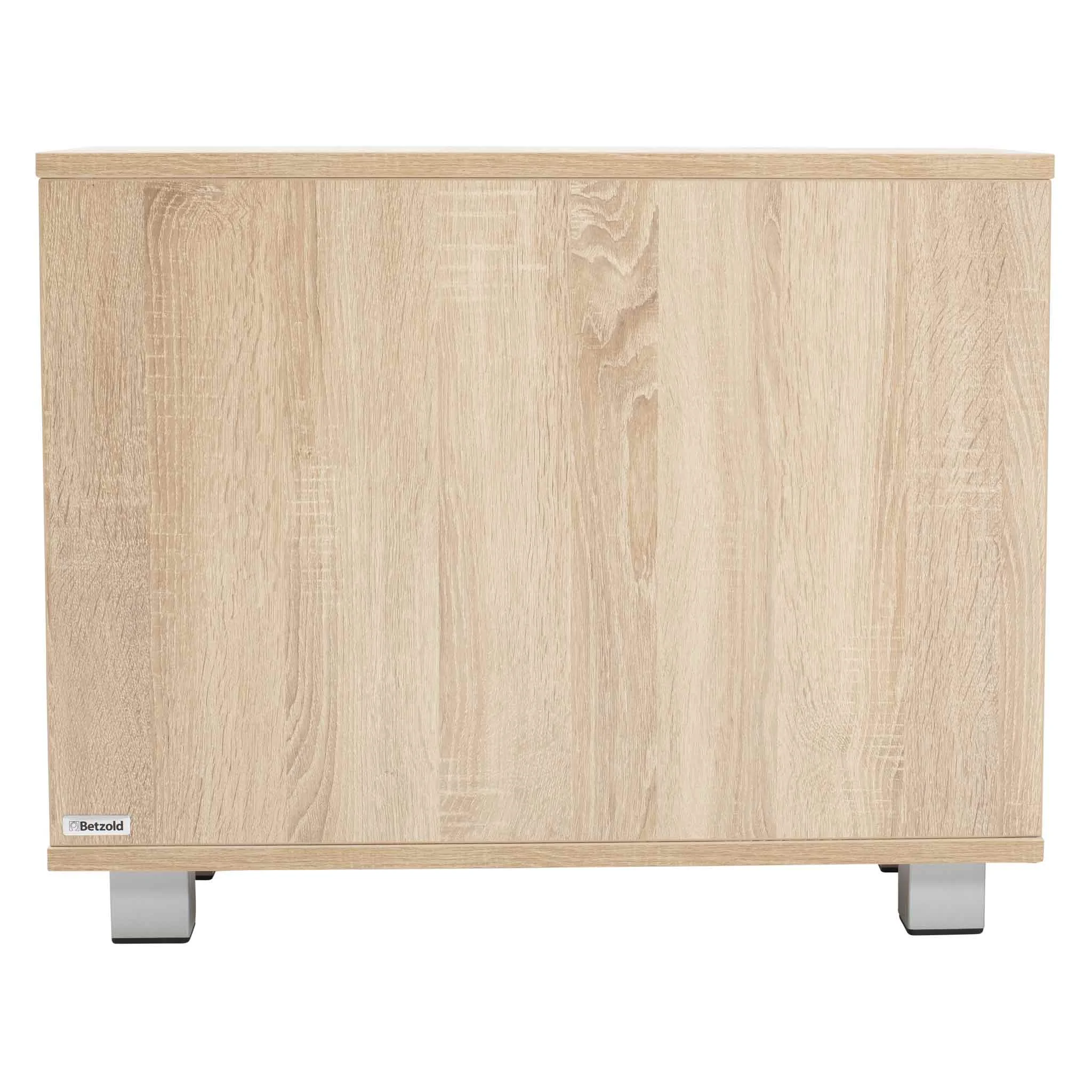 Holzkiste, Nachttisch, Nachtkommode, Holzoptik, Metallbeine
