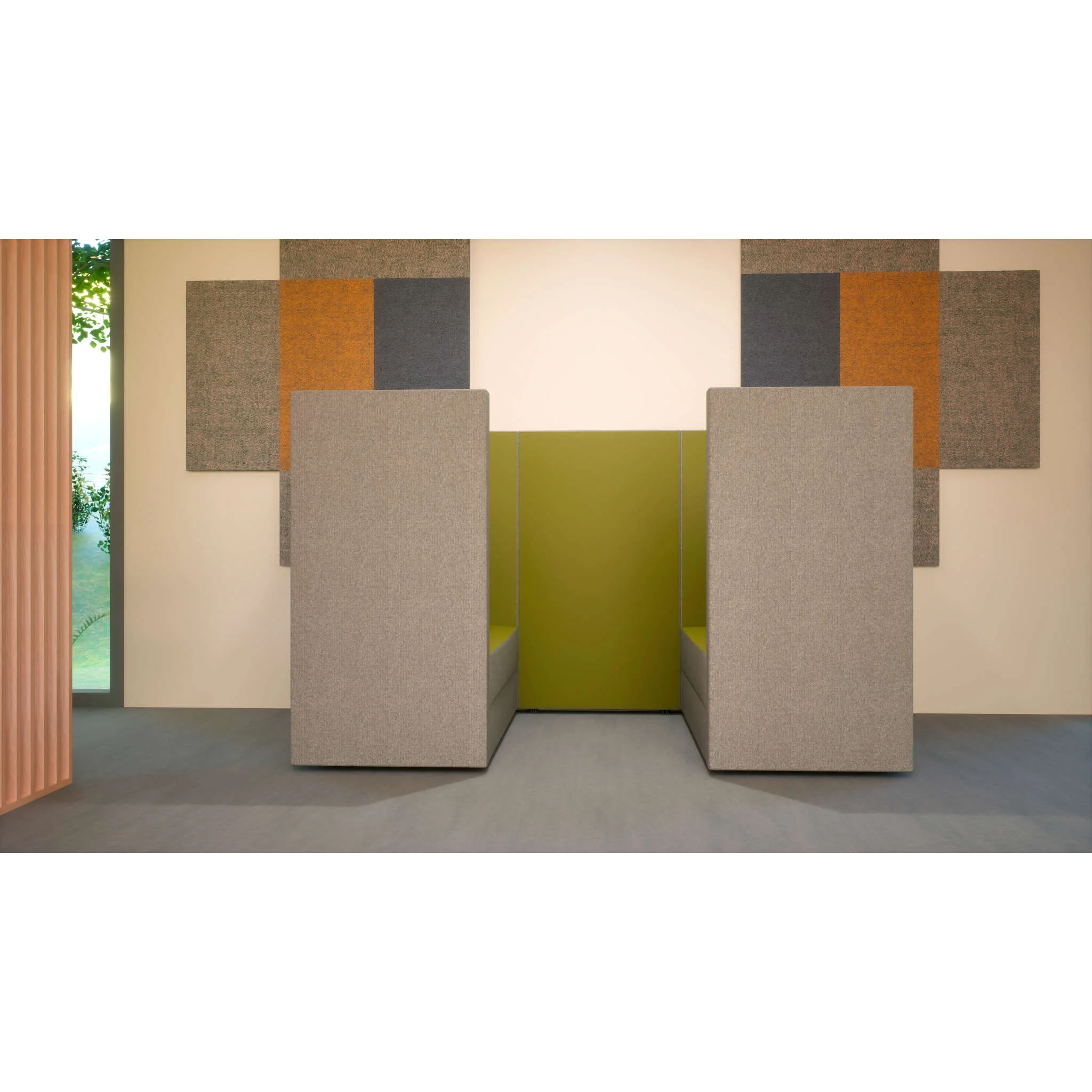 Sesselwand, Schallschutz, Sidewall, Akustikpaneel, Polsterbank