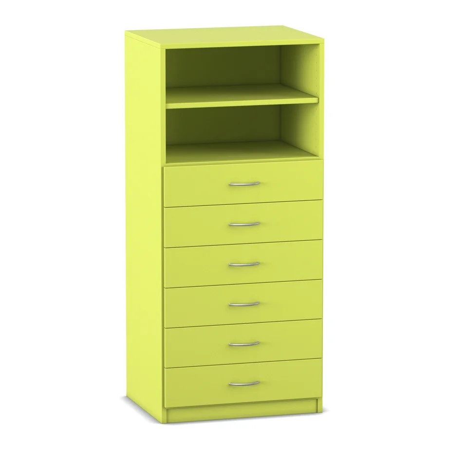 Schubladenschrank, Aufbewahrungsschrank, Farbton-Gelb, Holzoptik?, Möbel mit Schubladen