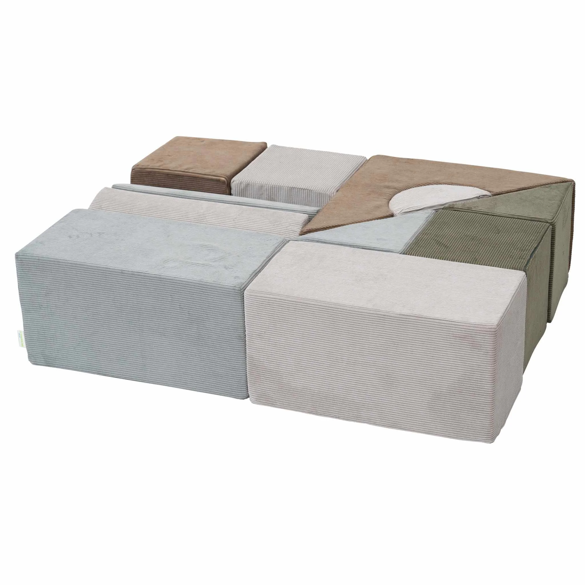 Modulares Sofa, Polstermöbel, Cordbezug, Mehrfarbig, Sitzlandschaft