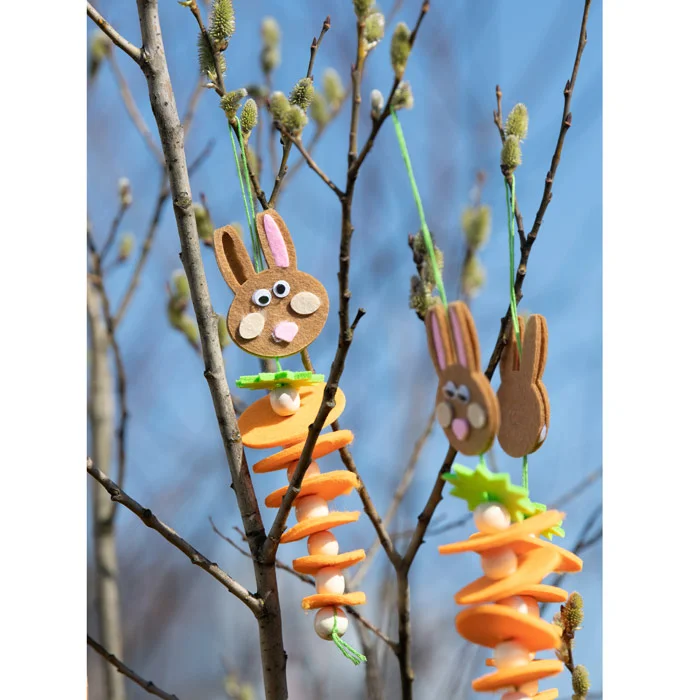 Osterdeko, Hase, Filz, Girlande, Kette