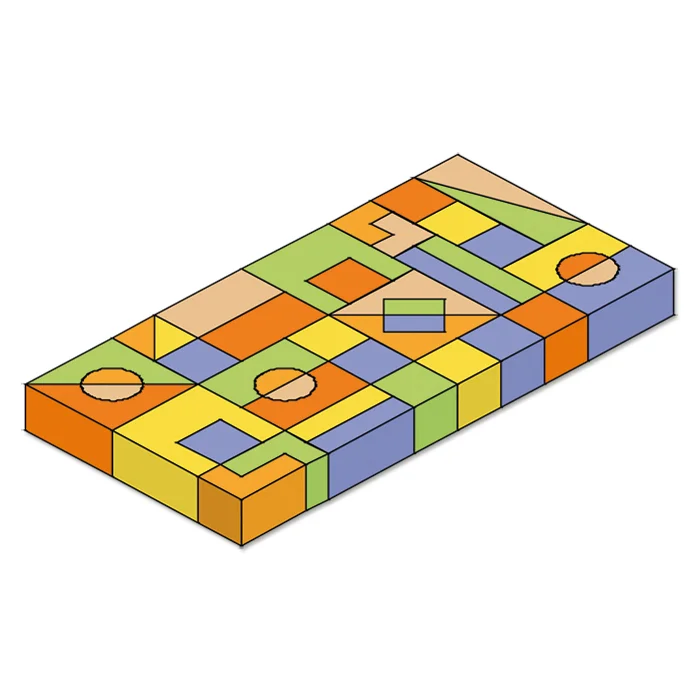 Bausatz, Bunt, Holzbausteine, Puzzlespiel, Quadrate