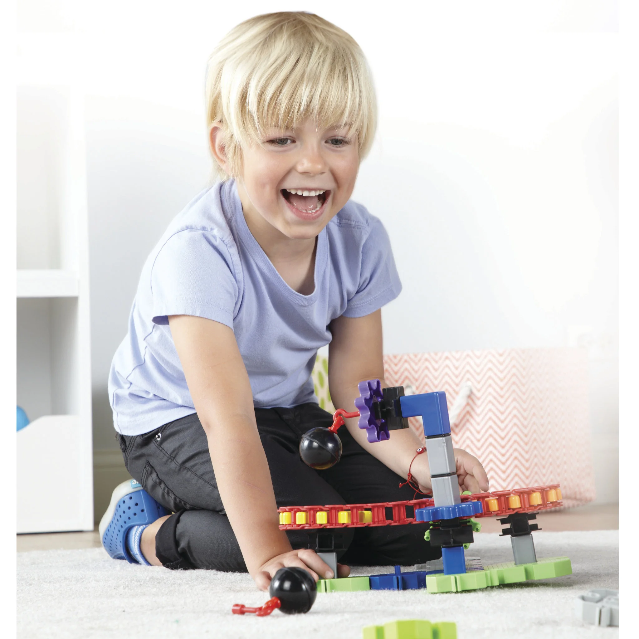 Kinder, Bauset, Bausteine, Kugelbahn, Spielzeug