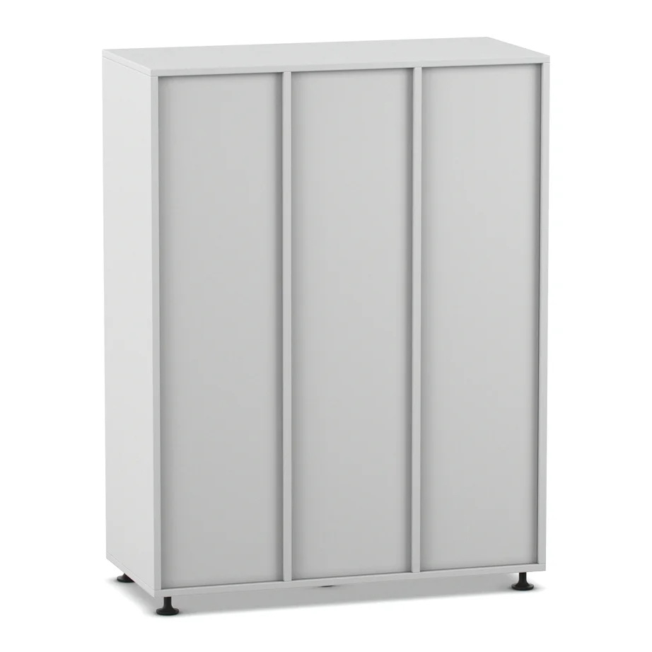 Kleiderschrank, Schrank, Schiebetür, Metall, weiß