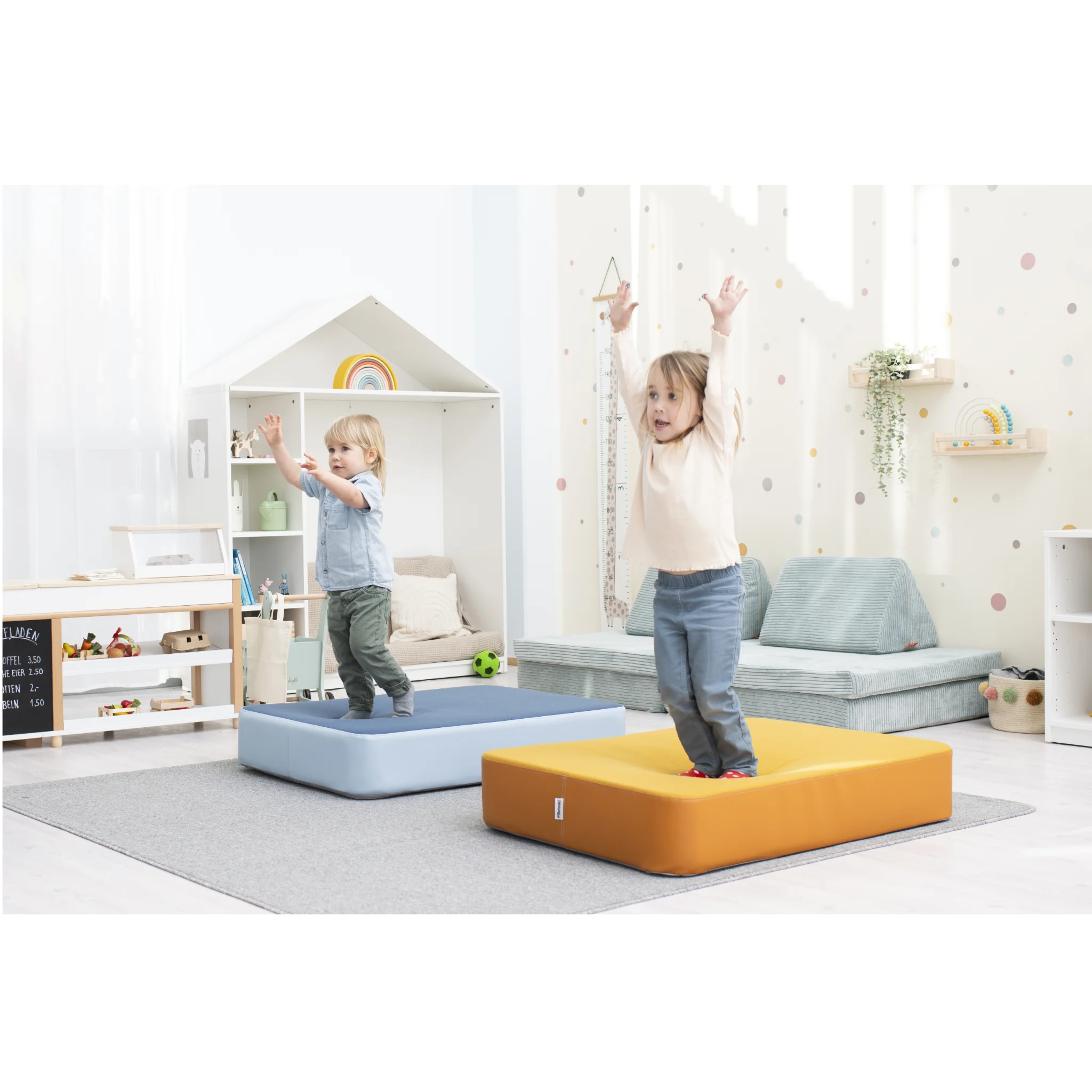 Kinderraum, Kletterwürfel, Schaumstoffmatte, Kinderzimmer, Pufferhocker