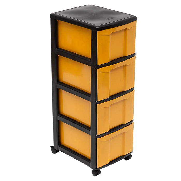 Aufbewahrungswagen, Schubladenbox, Kunststoffschubladen, 4+1 Schubladen, Rollwagen