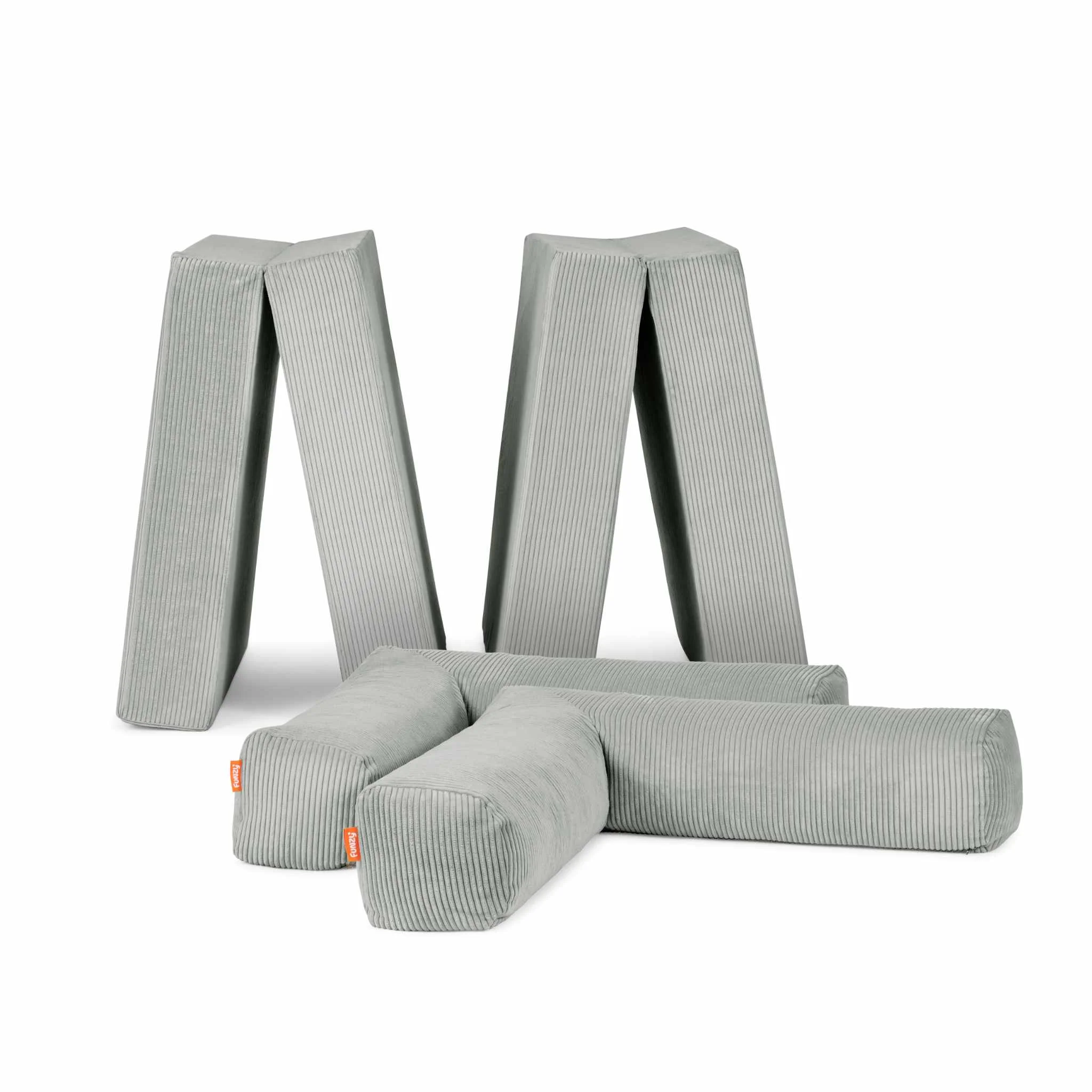 sofa legs, couch cushions, modular seating, grey fabric, corduroy texture