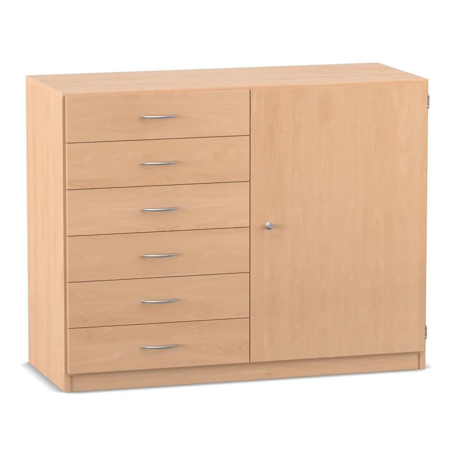 Dieler, Schubladenkommode, Holzoptik, Kombikommode, Schrank