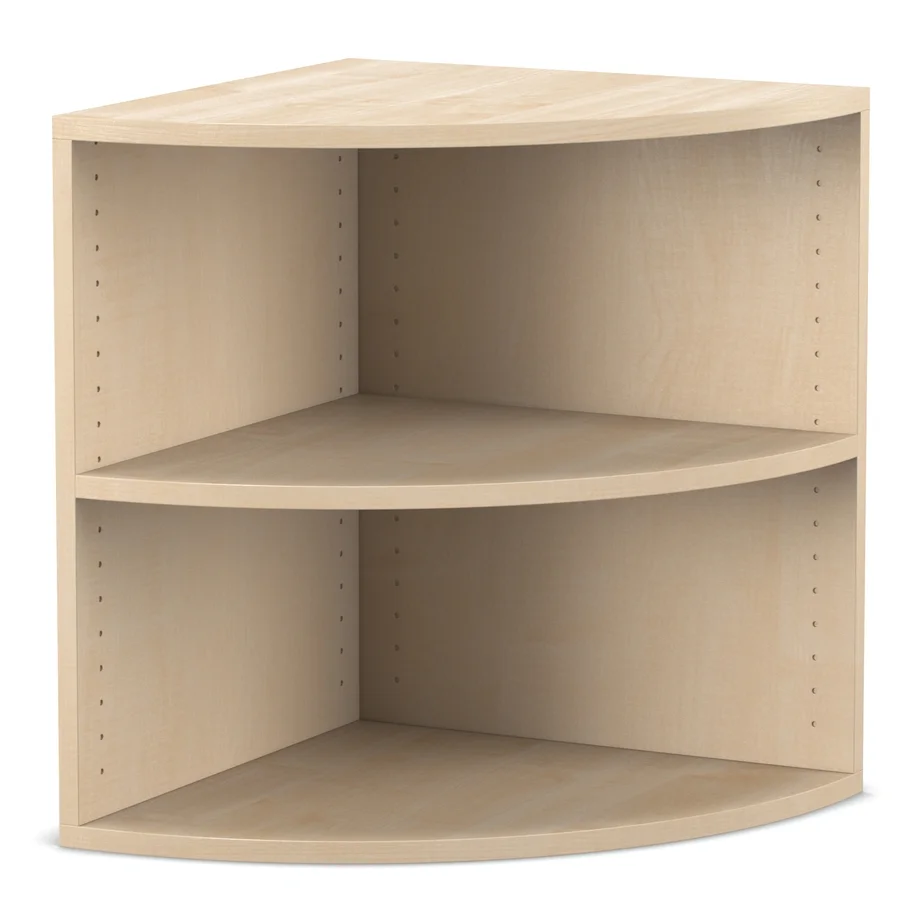 Eckregal, Holzregal, Ecklösung, Regalboden, Kernholzoptik
