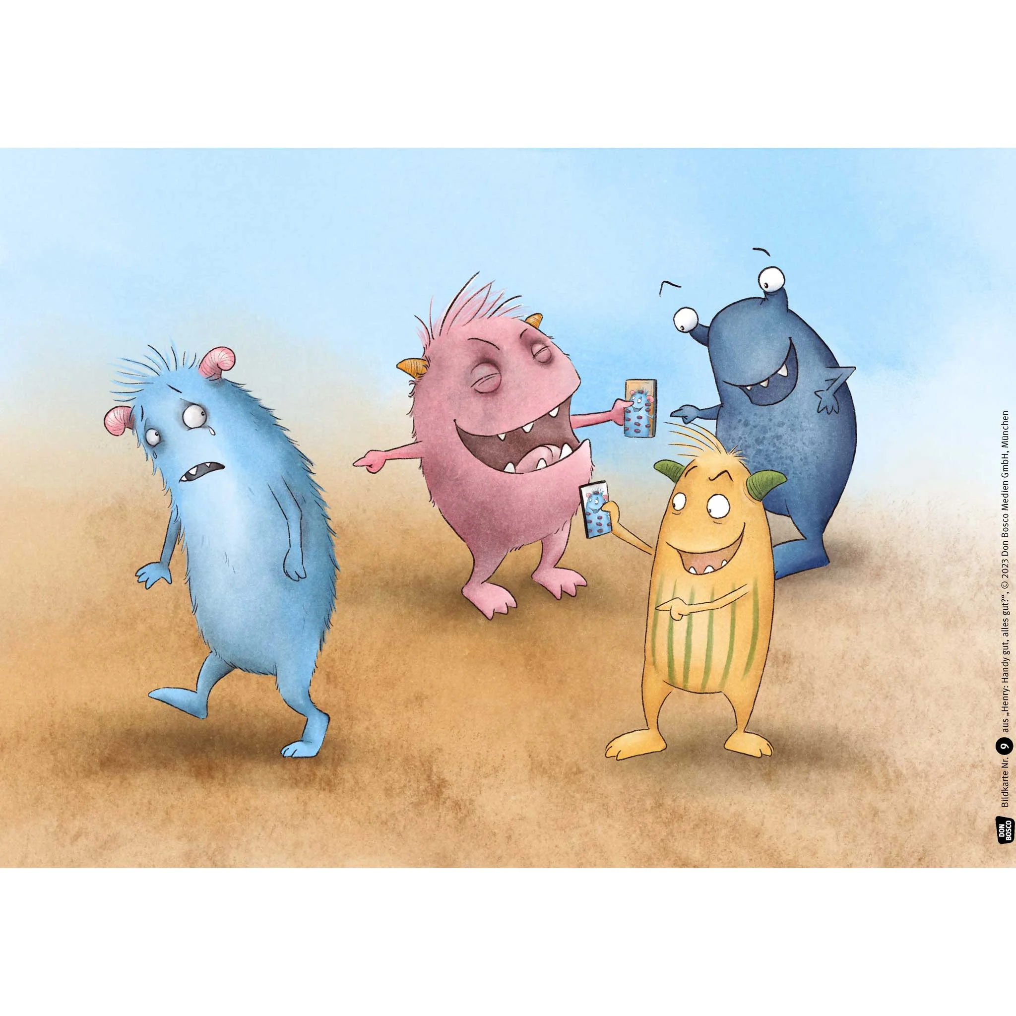 fantasy-creatures, monsters, colorful-characters, cartoon, hand-drawn