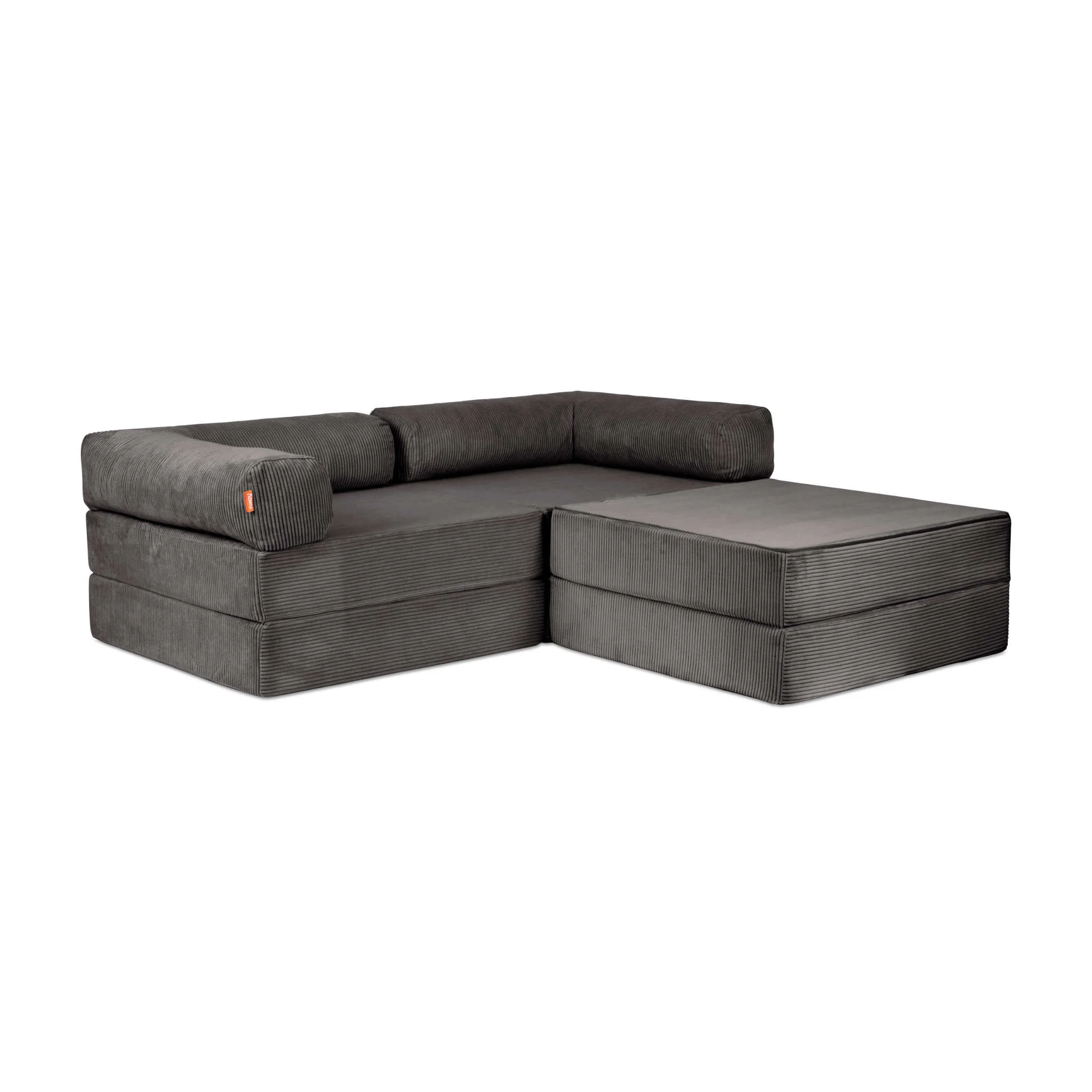 Ecksofa, Sofakissen, Grau, Stoff, Rückenpolster