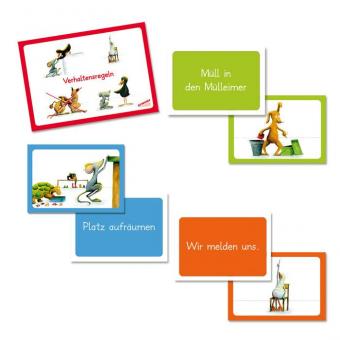 Verhaltensregeln - Bildkarten mit Regeln für das soziale Miteinander