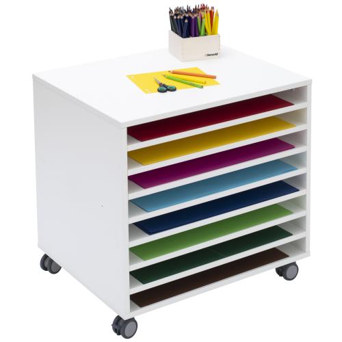 Papierwagen mit 8 Fächern 