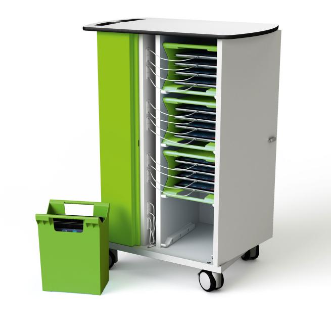 zioxi onView2 Tablet Tragekorb Ladewagen 16 Geräte, Codeschloss