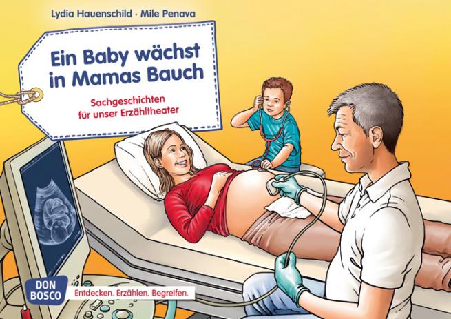 Kamishibai-Bildkarten, Ein Baby wächst in Mamas Bauch 