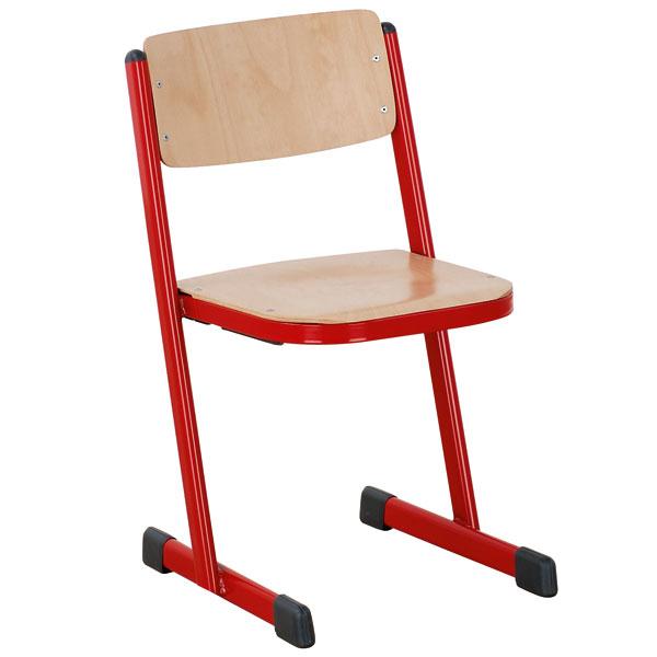 Schülerstuhl mit T-Fuß mit geschlossenem Sitzträger Größe 1 - Gelb