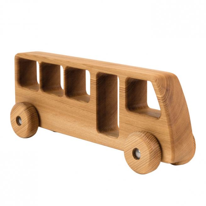 Holzfahrzeug Bus 