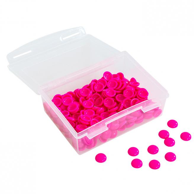 250 Muggelsteine in der Aufbewahrungsbox Pink