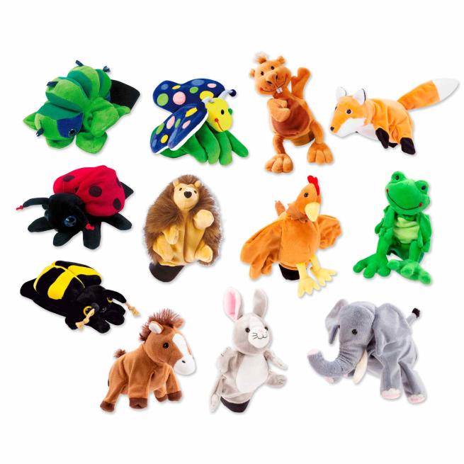 Tier-Handpuppen-Set 