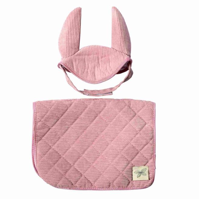 Satteldecke und Haube rosa