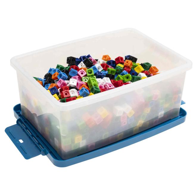 Steckwürfel-Klassensatz 1.000 Würfel gemischt in 10 Farben