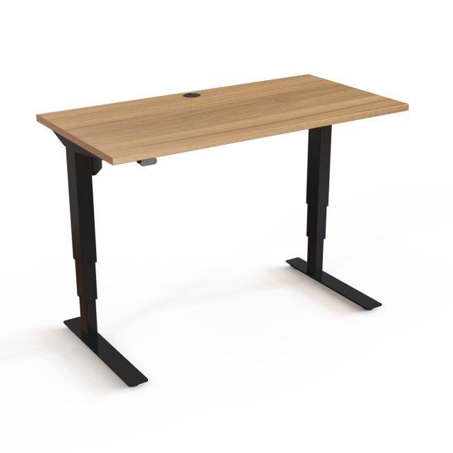 Rechteck-Schreibtisch, höhenverstellbar, L-Fuß, Höhe 57 – 122 cm 