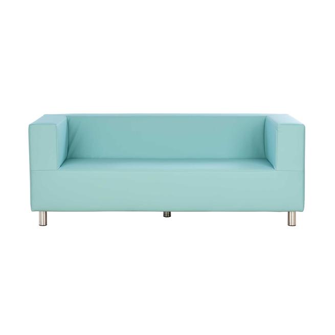 3-Sitzer-Sofa mit Füßen und Kunstlederbezug 
