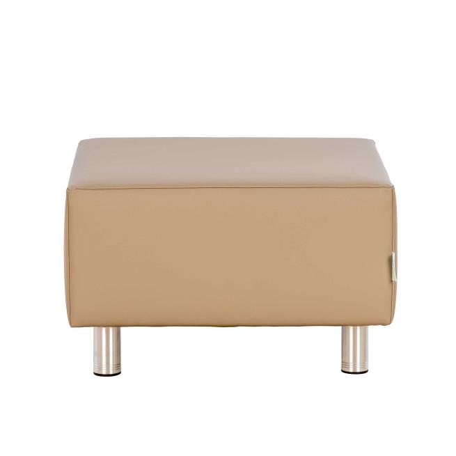 Hocker mit Füßen und Kunstlederbezug 