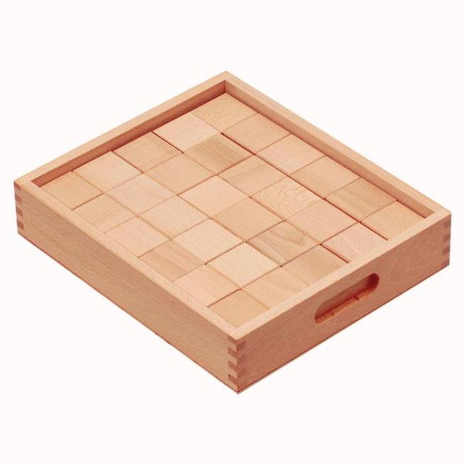 Bauklötze aus massiver Buche Würfelkasten