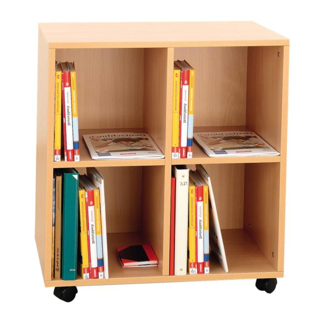 Schüler-Arbeitsplatz-Regal LOTTE, auf Rollen 