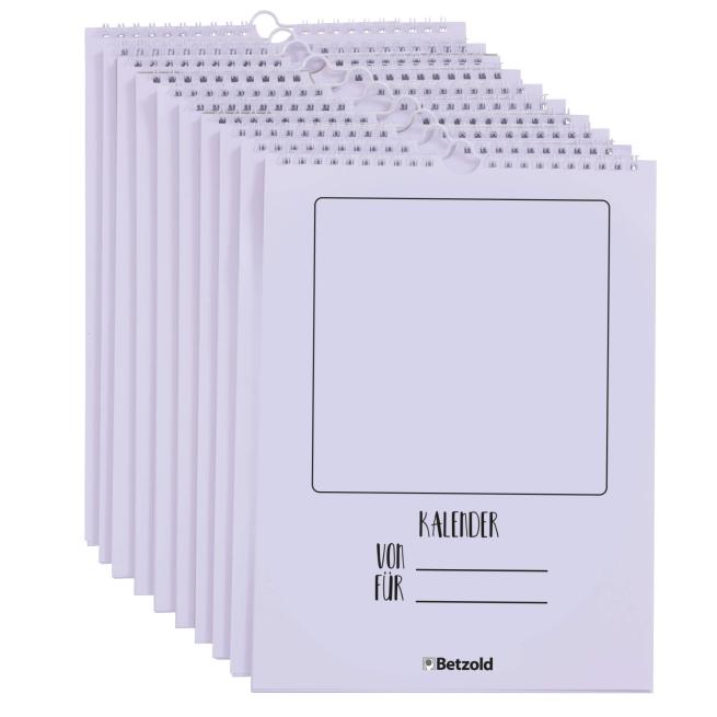 Kalender zum Selbst­gestalten 10er-Set weiß