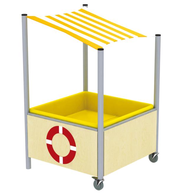 Mobile Matschtische mit Schrägdach