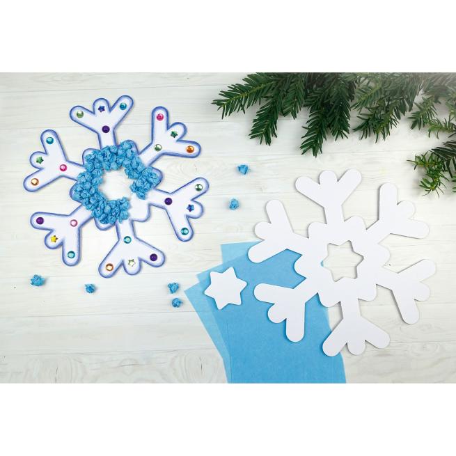 20 Blanko-Motive Schneeflocke 