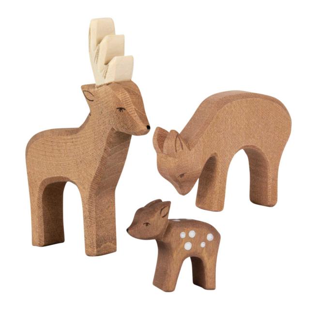 Ostheimer Holzfiguren Rehfamilie 