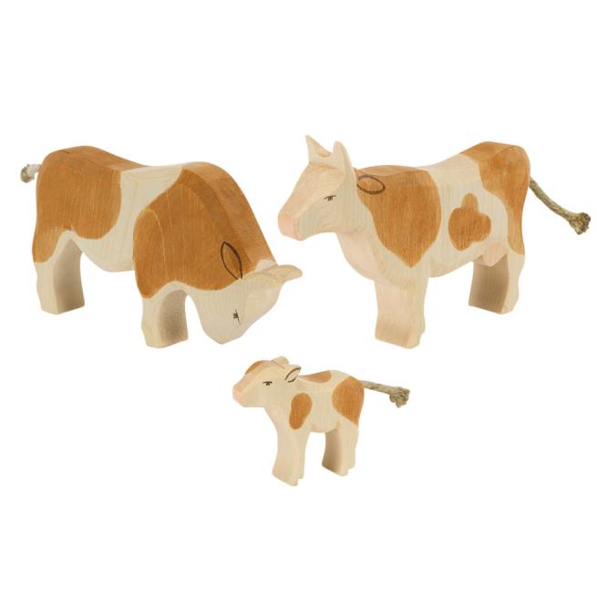 Ostheimer Holzfiguren Kuhfamilie 