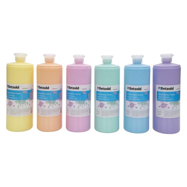 Temperafarben im 6er-Set Pastellfarbe
