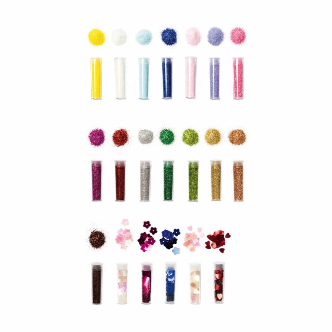 Bio Glitter- und Pailletten-Set Regenbogen 